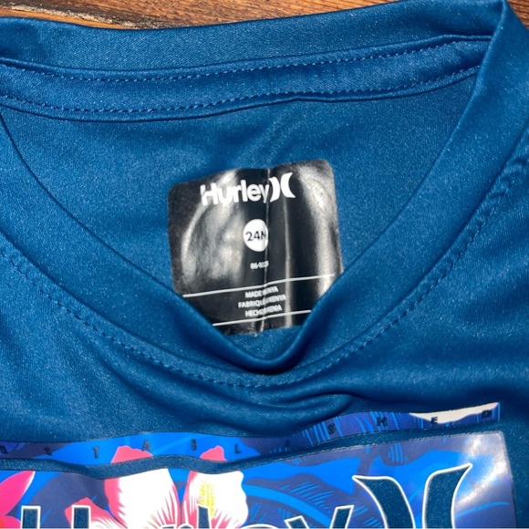 Hurley Kids Swim Set in Blue and Pink Floral - Picture 2 of 5